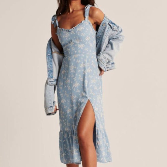 Abercrombie & Fitch Floral Tiered Midi Dress - Picture 2 of 6